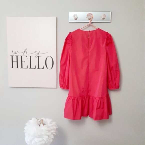 NWT Cinq à Sept pink puff-sleeve ruffle accent mini dress, S - Picture 10 of 11